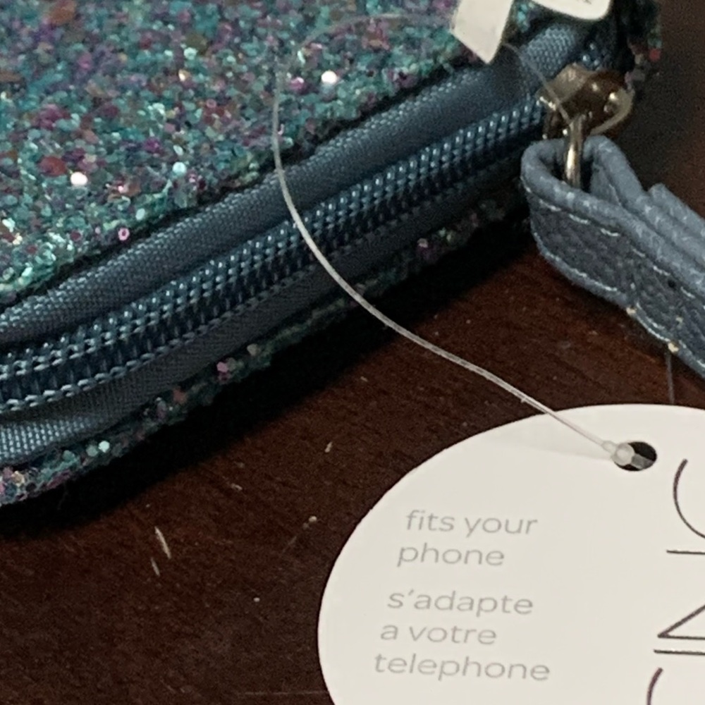 5/$30! MIX & MATCH! ICING Blue Glitter ZIPPERED WALLET / WRISTLET! - Picture 6 of 6